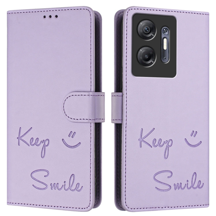 For Infinix Hot 30 5G Smile Embossing RFID Leather Phone Case