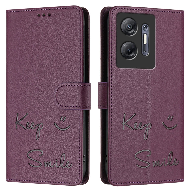 For Infinix Hot 30 5G Smile Embossing RFID Leather Phone Case