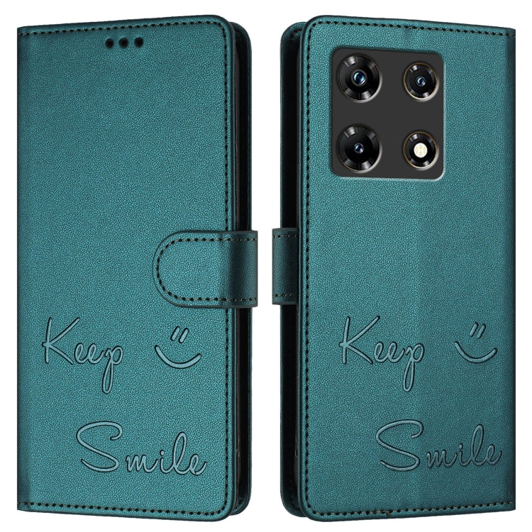 For Infinix Note 30 Pro / Note 30 5G Smile Embossing RFID Leather Phone Case