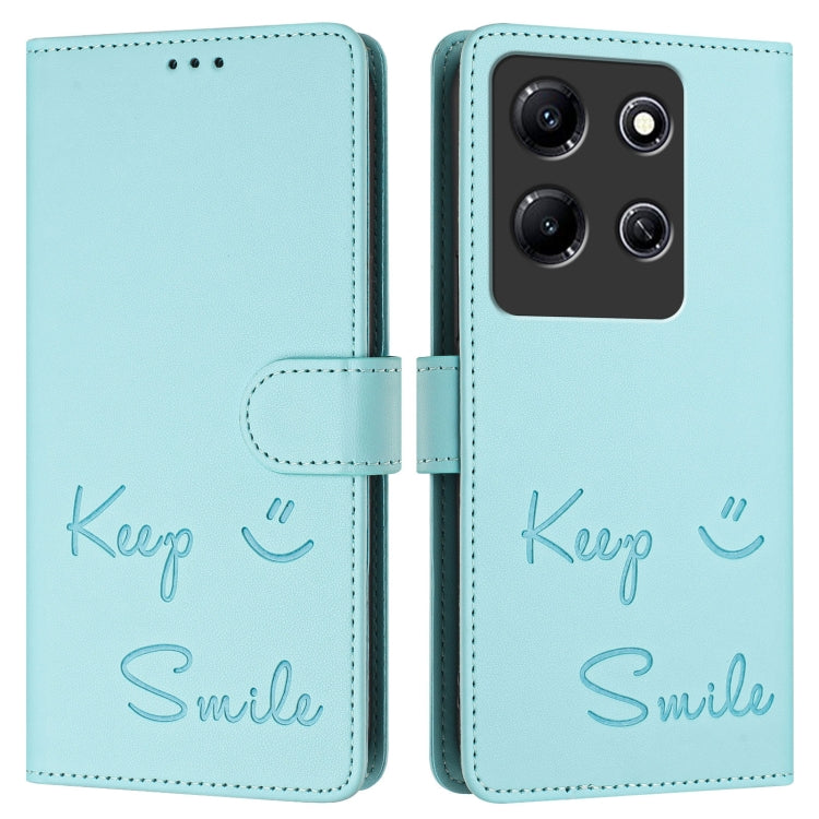 For Infinix Note 30i Smile Embossing RFID Leather Phone Case