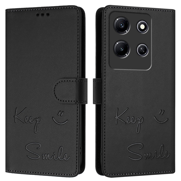 For Infinix Note 30i Smile Embossing RFID Leather Phone Case