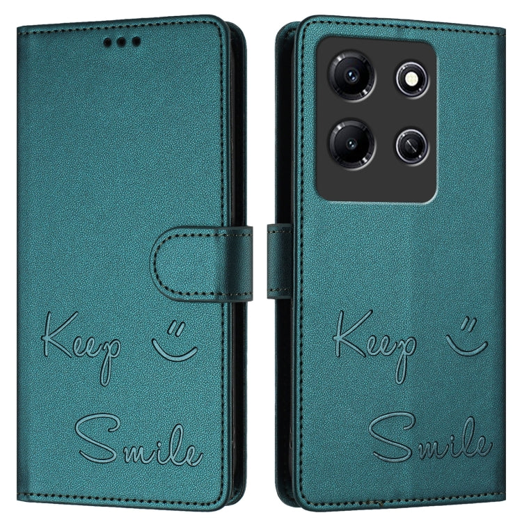 For Infinix Note 30i Smile Embossing RFID Leather Phone Case