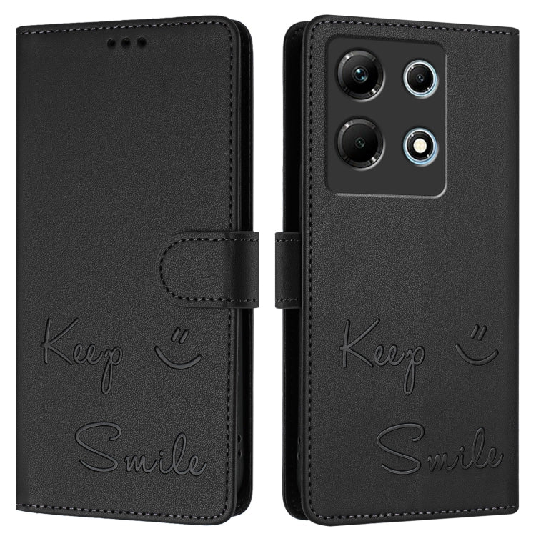 For Infinix Note 30 4G X6833B Smile Embossing RFID Leather Phone Case