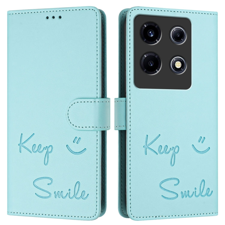 For Infinix Note 30 VIP Smile Embossing RFID Leather Phone Case