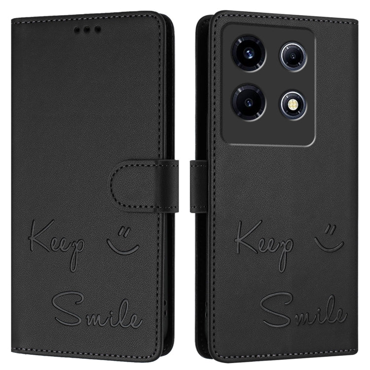 For Infinix Note 30 VIP Smile Embossing RFID Leather Phone Case