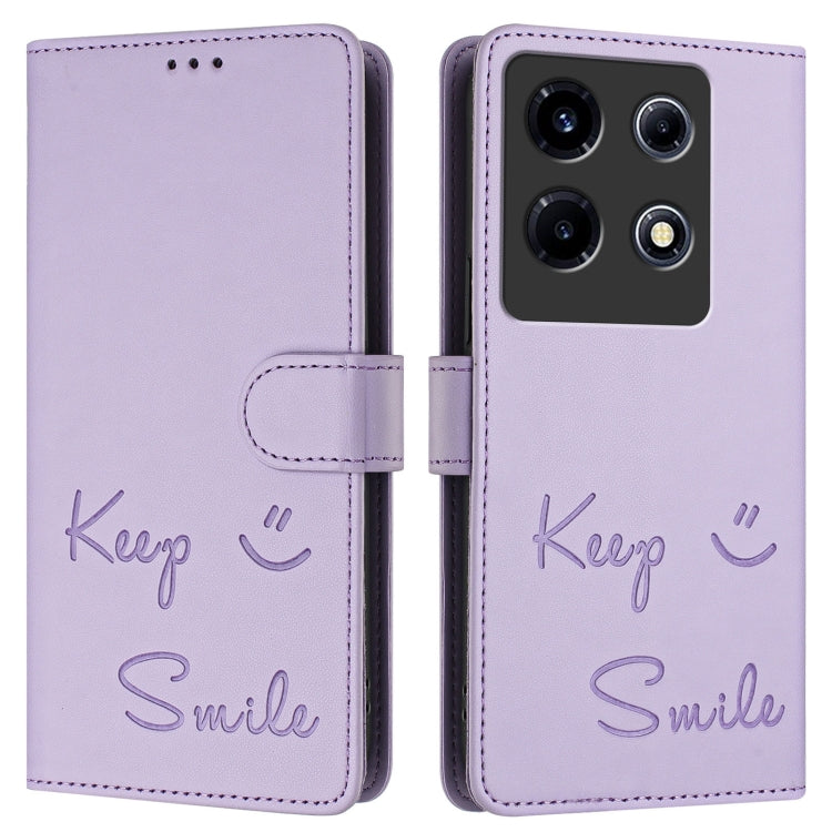 For Infinix Note 30 VIP Smile Embossing RFID Leather Phone Case
