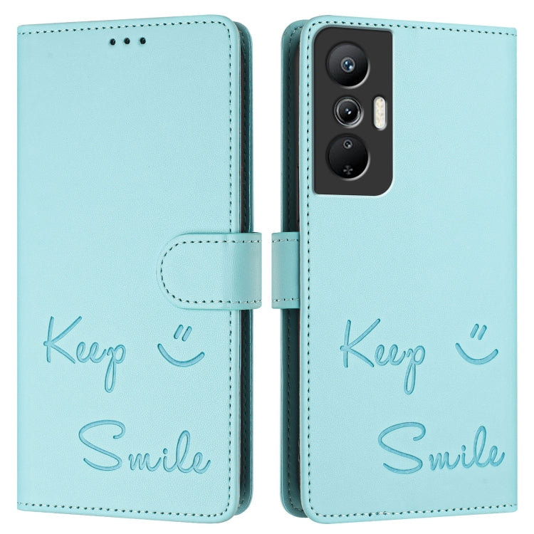 For Infinix Hot 20S / Hot 20 Pro Smile Embossing RFID Leather Phone Case