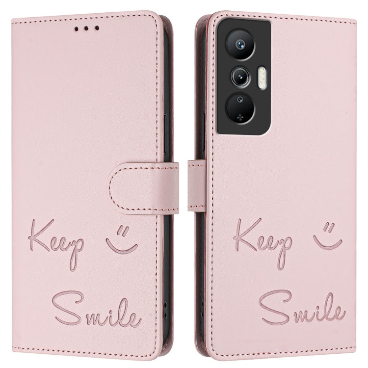 For Infinix Hot 20S / Hot 20 Pro Smile Embossing RFID Leather Phone Case