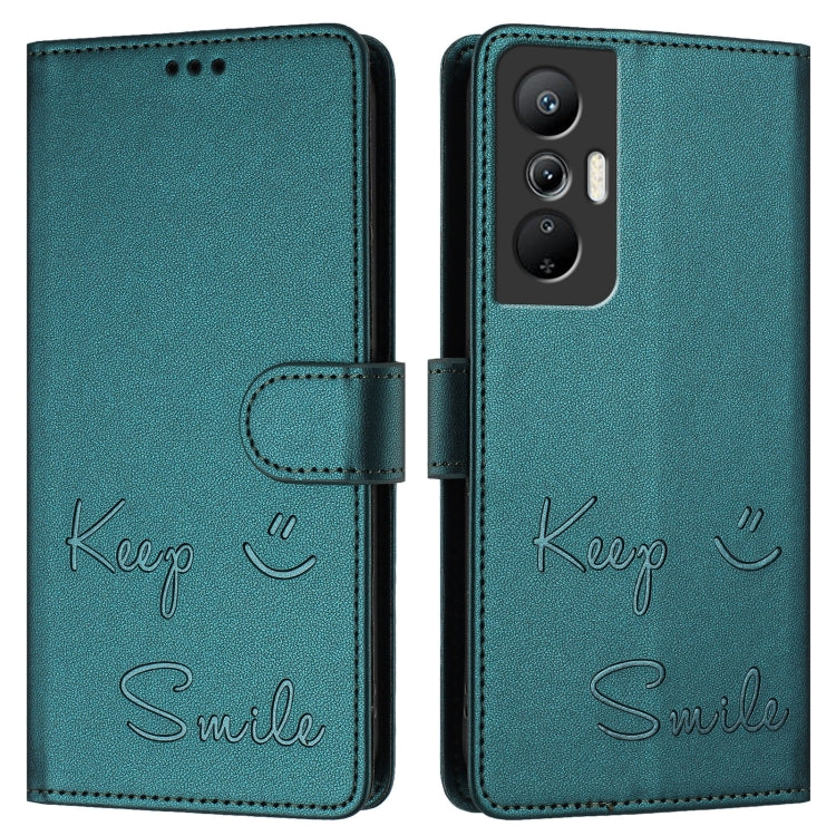 For Infinix Hot 20S / Hot 20 Pro Smile Embossing RFID Leather Phone Case
