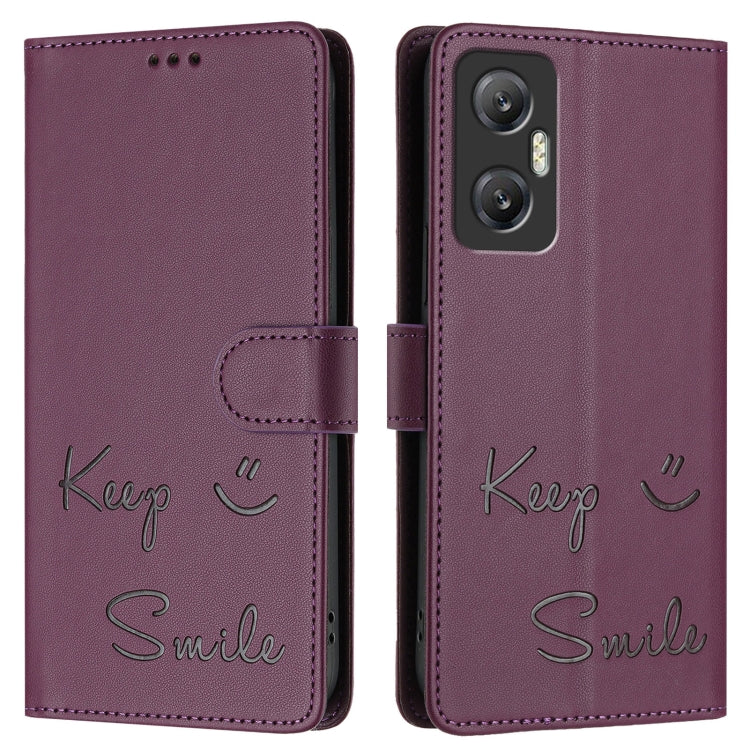 For Infinix Hot 20 5G X666 / X66B Smile Embossing RFID Leather Phone Case