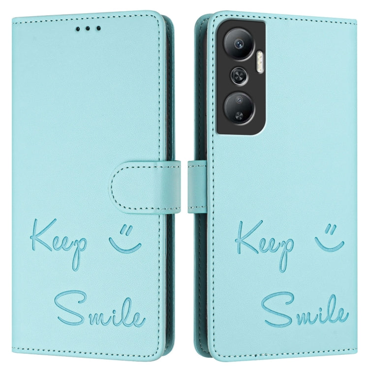 For Infinix Hot 20 4G X6826 Smile Embossing RFID Leather Phone Case