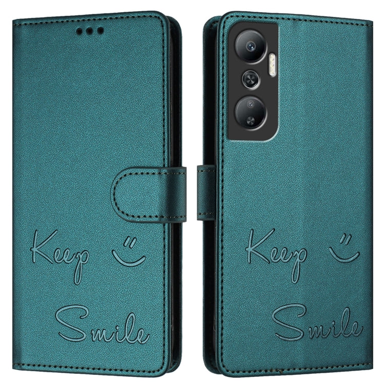 For Infinix Hot 20 4G X6826 Smile Embossing RFID Leather Phone Case