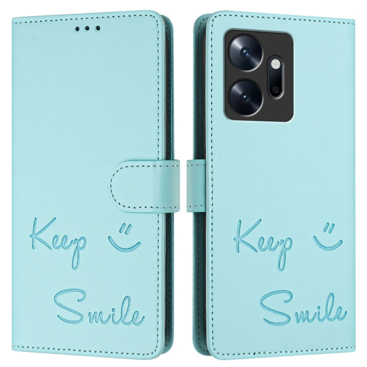 For Infinix Zero 20 Smile Embossing RFID Leather Phone Case
