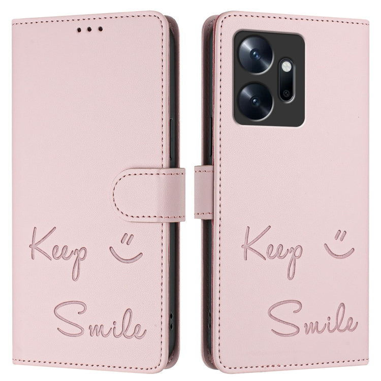 For Infinix Zero 20 Smile Embossing RFID Leather Phone Case