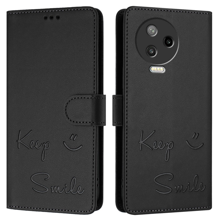 For Infinix Note 12 Pro 4G / Note 12 2023 Smile Embossing RFID Leather Phone Case