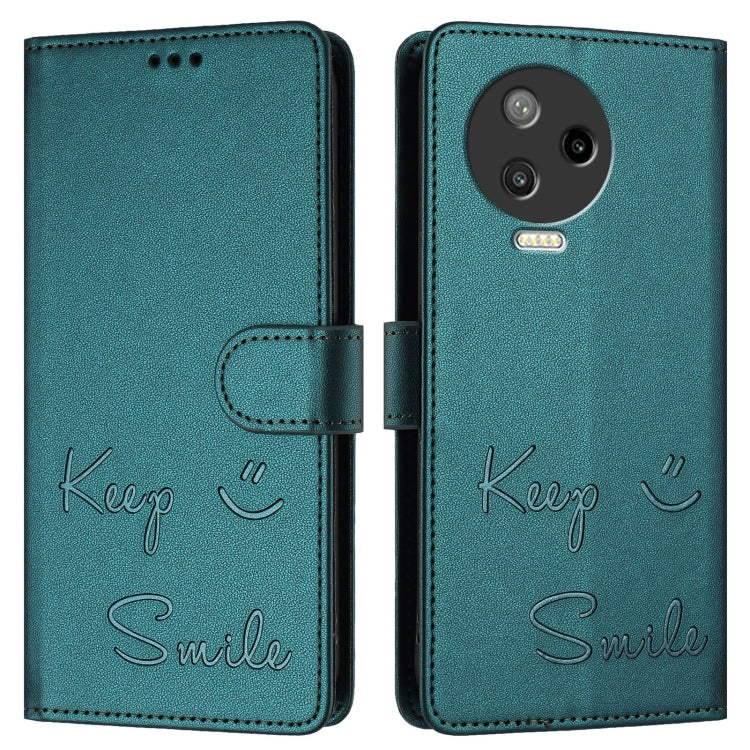 For Infinix Note 12 Pro 4G / Note 12 2023 Smile Embossing RFID Leather Phone Case