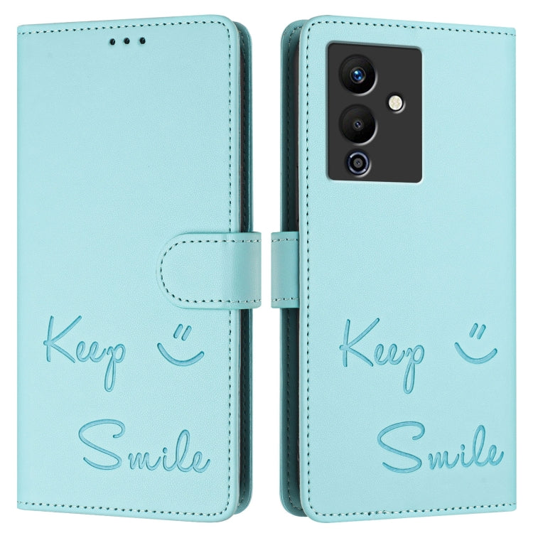 For Infinix Note 12 Pro 5G / Note 12 5G Smile Embossing RFID Leather Phone Case