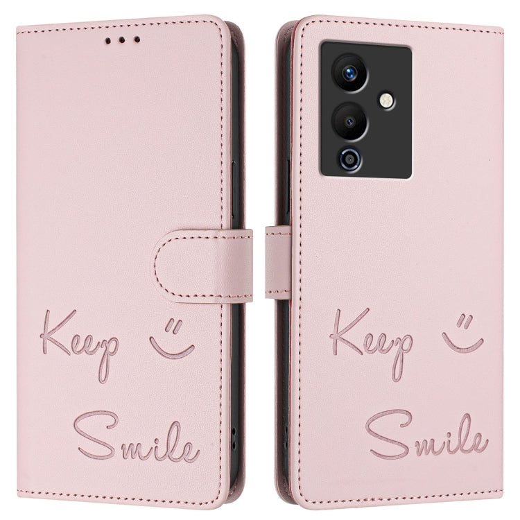 For Infinix Note 12 Pro 5G / Note 12 5G Smile Embossing RFID Leather Phone Case