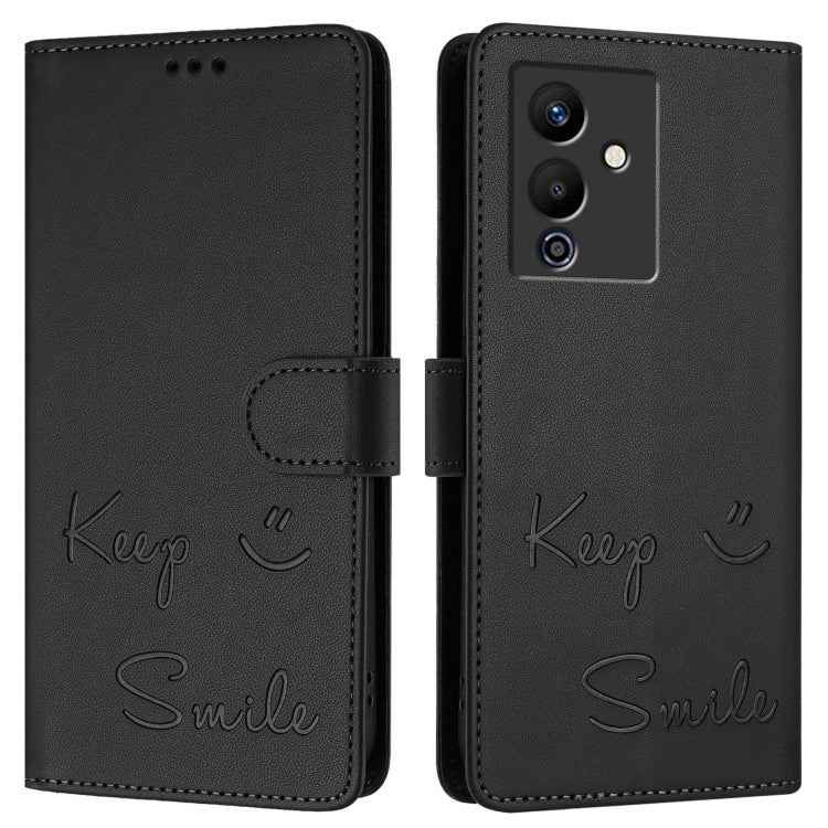 For Infinix Note 12 Pro 5G / Note 12 5G Smile Embossing RFID Leather Phone Case