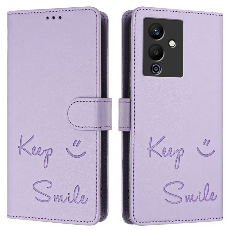 For Infinix Note 12 Pro 5G / Note 12 5G Smile Embossing RFID Leather Phone Case