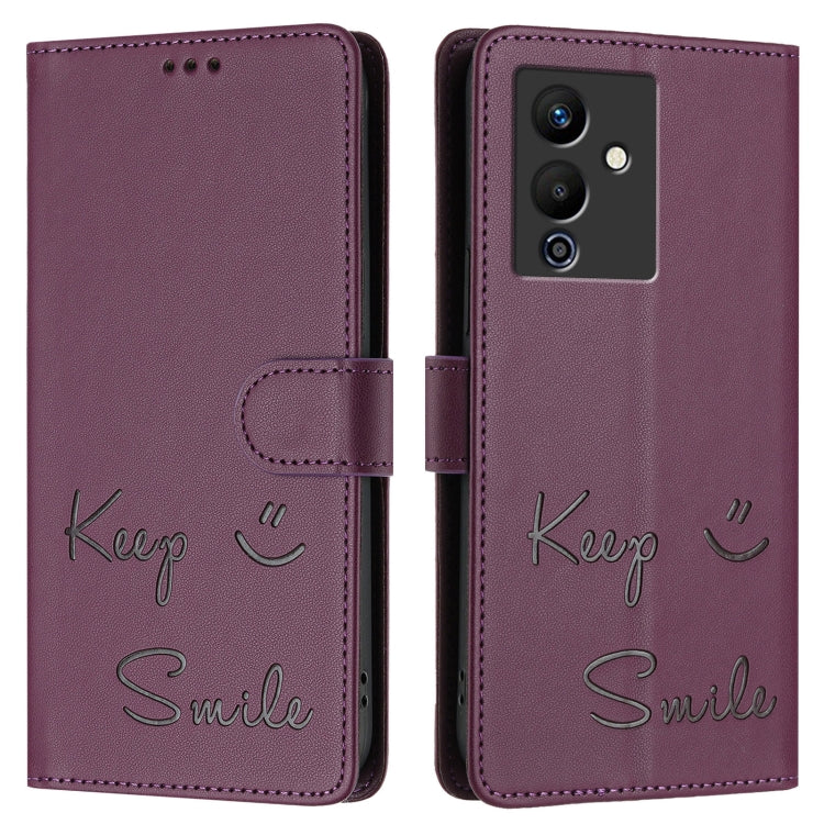 For Infinix Note 12 Pro 5G / Note 12 5G Smile Embossing RFID Leather Phone Case