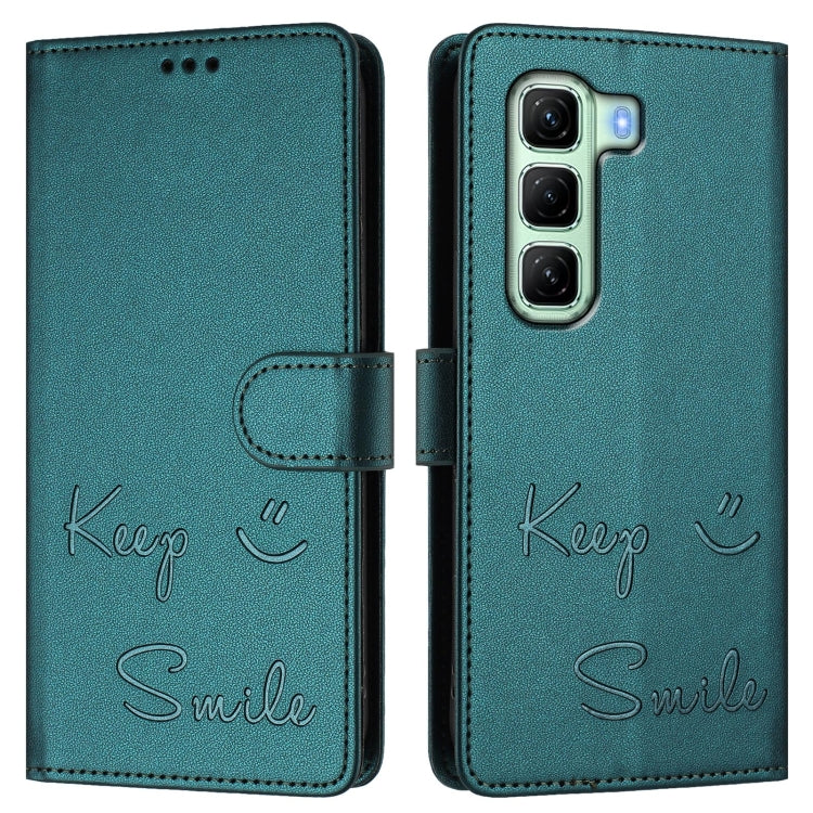 For Infinix Hot 50 5G Smile Embossing RFID Leather Phone Case