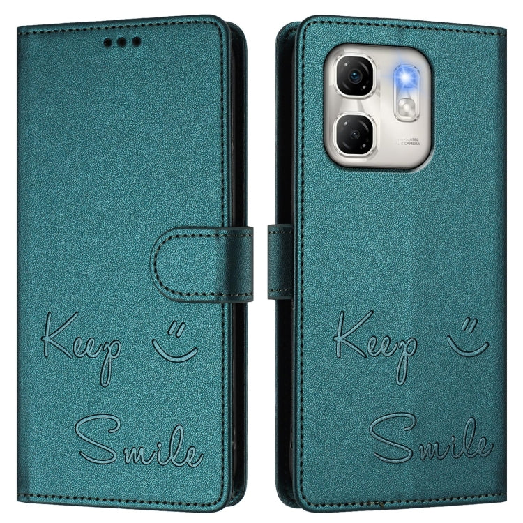 For Infinix Hot 50i 5G / Smart 9 4G Smile Embossing RFID Leather Phone Case