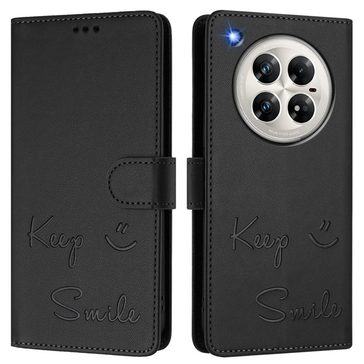 For Infinix Zero 40 4G / 5G Smile Embossing RFID Leather Phone Case