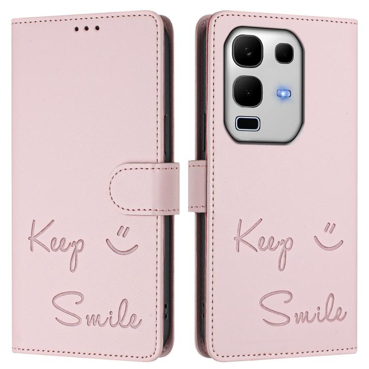 For Infinix Note 50s Smile Embossing RFID Leather Phone Case
