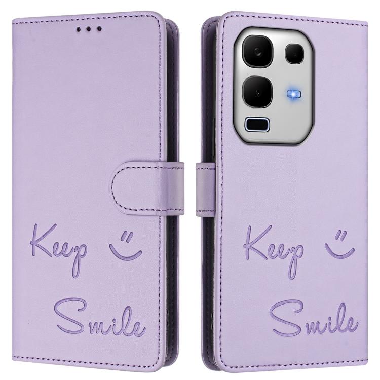 For Infinix Note 50s Smile Embossing RFID Leather Phone Case