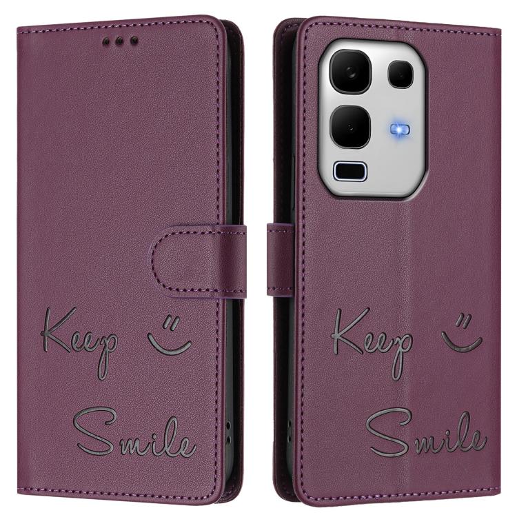 For Infinix Note 50s Smile Embossing RFID Leather Phone Case