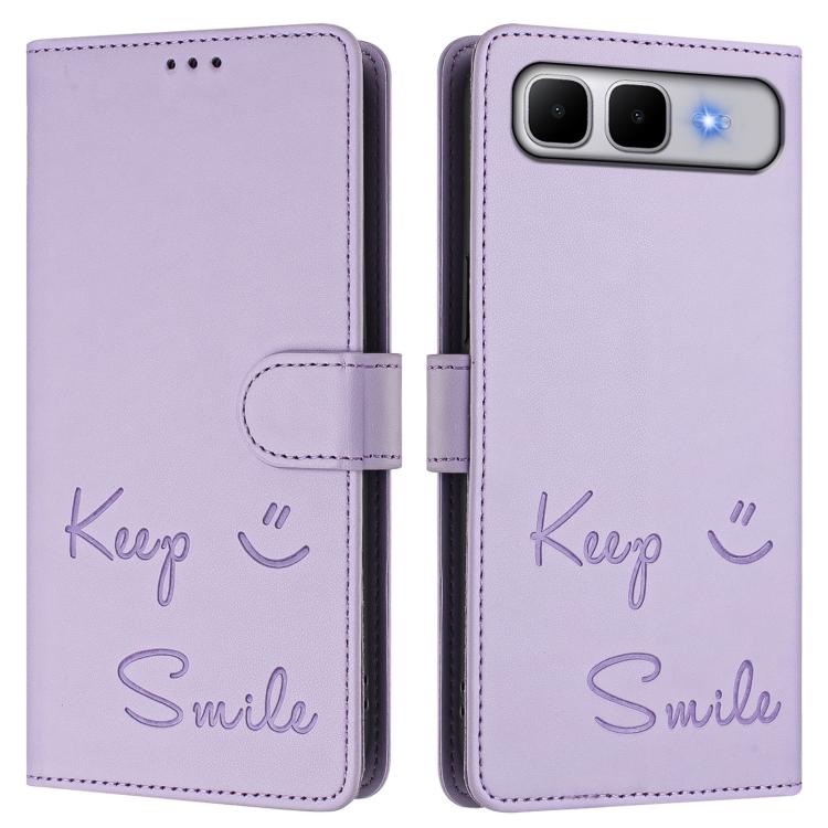 For Infinix Smart 10 Plus Smile Embossing RFID Leather Phone Case