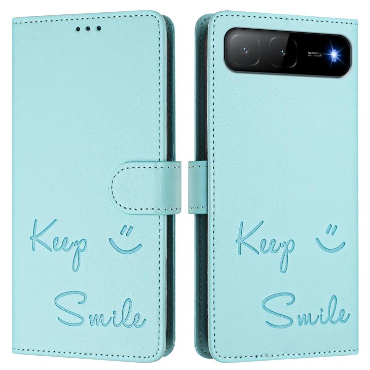 For Infinix Hot 60i 5G / Tecno Spark Go 5G Smile Embossing RFID Leather Phone Case