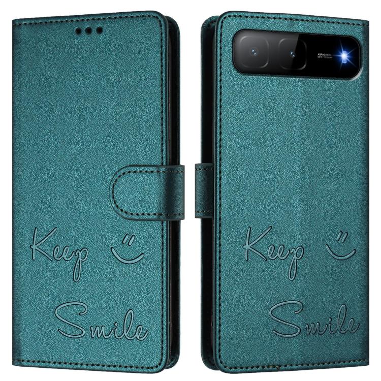 For Infinix Hot 60i 5G / Tecno Spark Go 5G Smile Embossing RFID Leather Phone Case