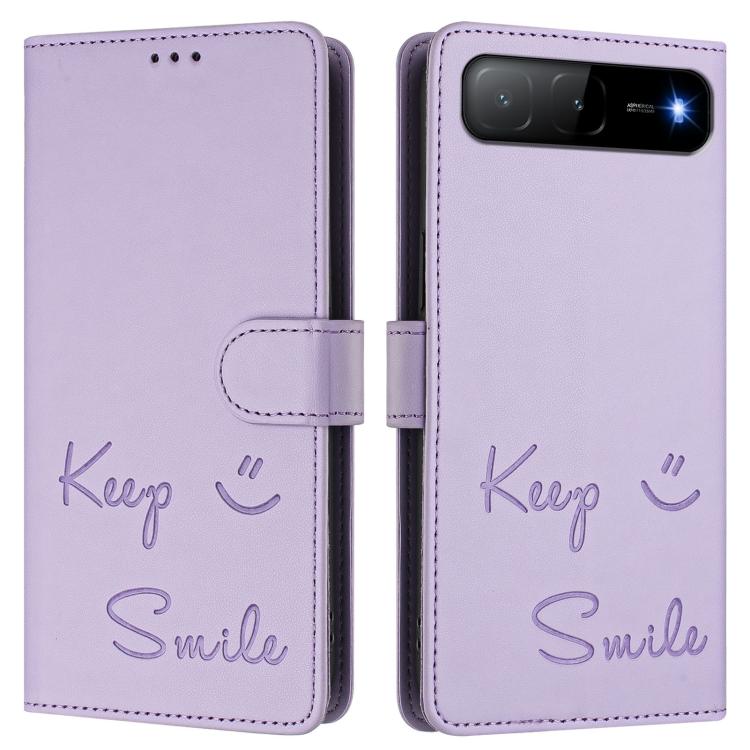 For Infinix Hot 60i 5G / Tecno Spark Go 5G Smile Embossing RFID Leather Phone Case