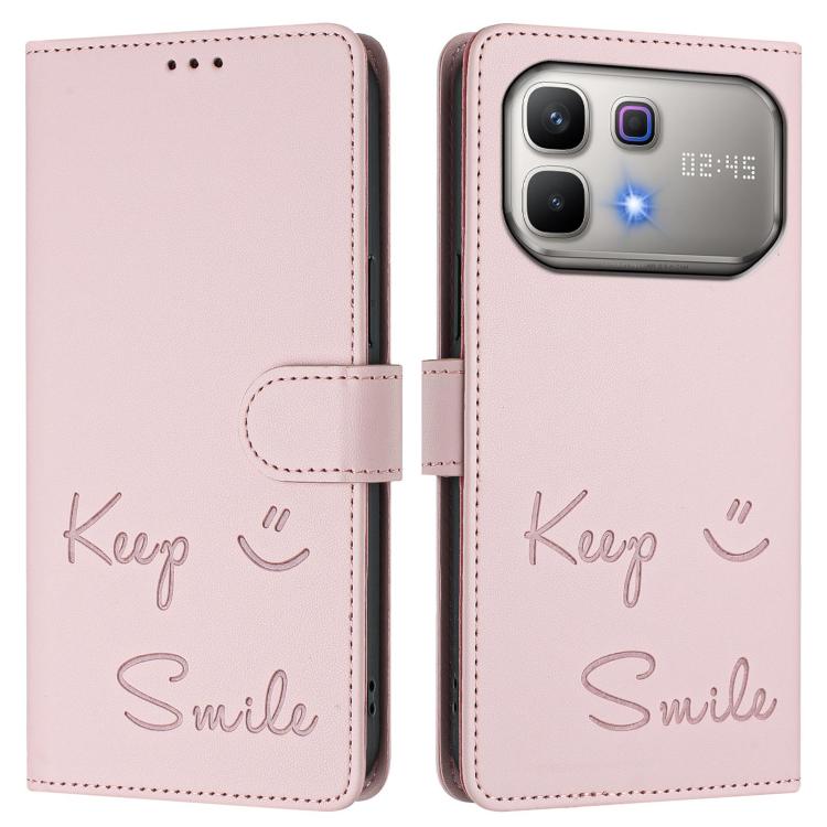 For Infinix Note 60 5G / Note 60 Pro 5G Smile Embossing RFID Leather Phone Case