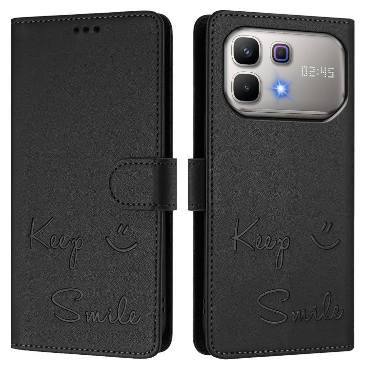 For Infinix Note 60 5G / Note 60 Pro 5G Smile Embossing RFID Leather Phone Case