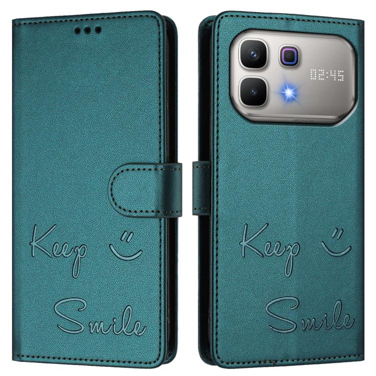 For Infinix Note 60 5G / Note 60 Pro 5G Smile Embossing RFID Leather Phone Case