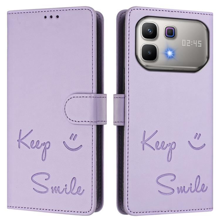 For Infinix Note 60 5G / Note 60 Pro 5G Smile Embossing RFID Leather Phone Case