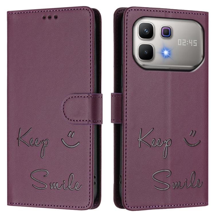 For Infinix Note 60 5G / Note 60 Pro 5G Smile Embossing RFID Leather Phone Case