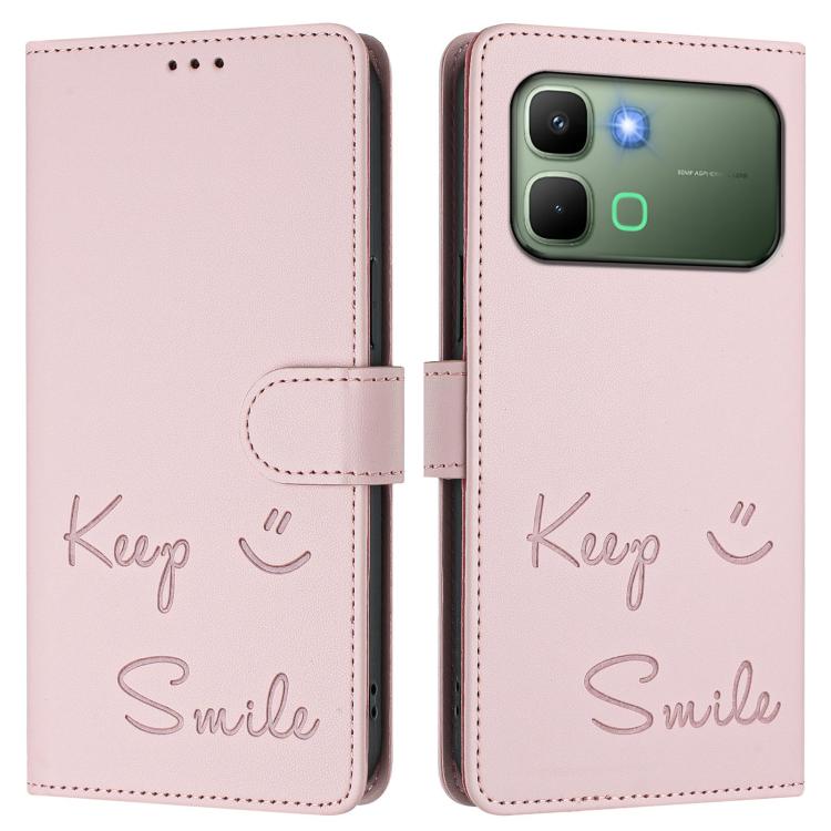 For Infinix Note Edge 5G Global Smile Embossing RFID Leather Phone Case