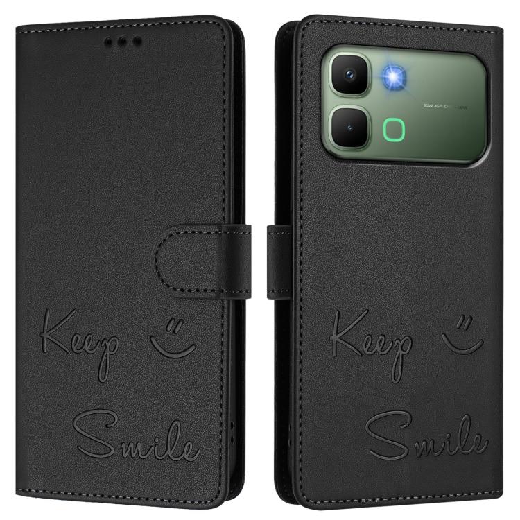For Infinix Note Edge 5G Global Smile Embossing RFID Leather Phone Case