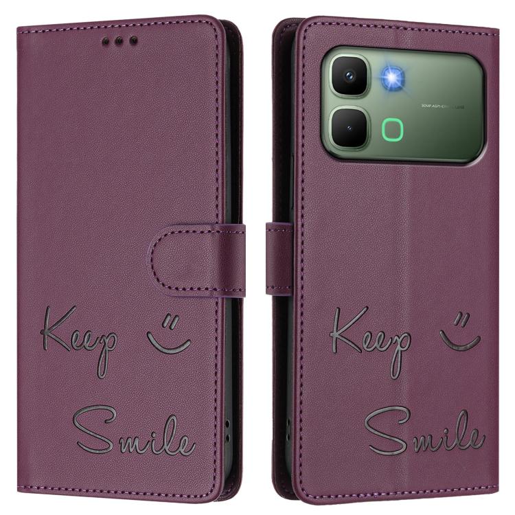 For Infinix Note Edge 5G Global Smile Embossing RFID Leather Phone Case