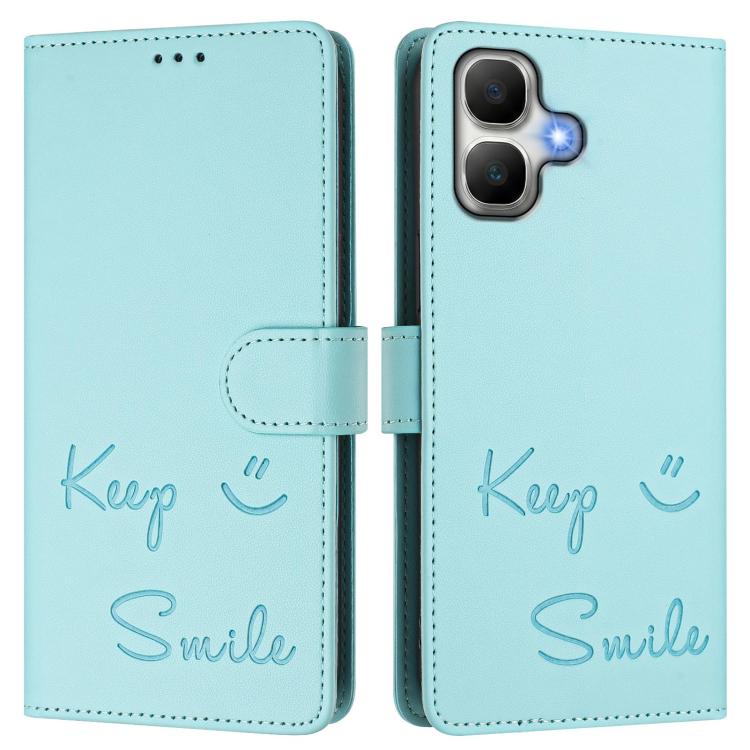 For Infinix Smart 20 4G / X6840 Smile Embossing RFID Leather Phone Case