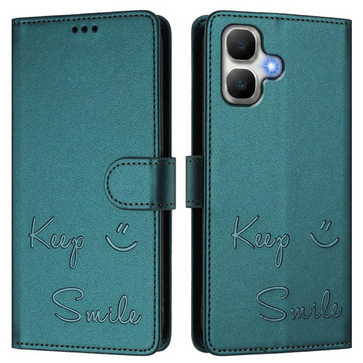 For Infinix Smart 20 4G / X6840 Smile Embossing RFID Leather Phone Case