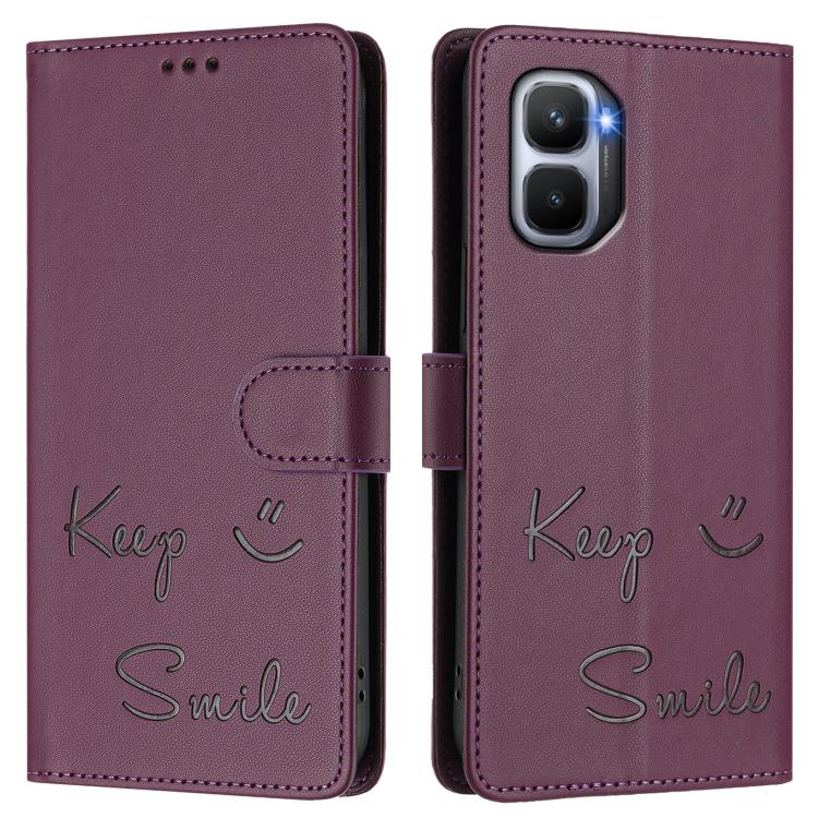 For Infinix GT 50 Pro 5G Smile Embossing RFID Leather Phone Case