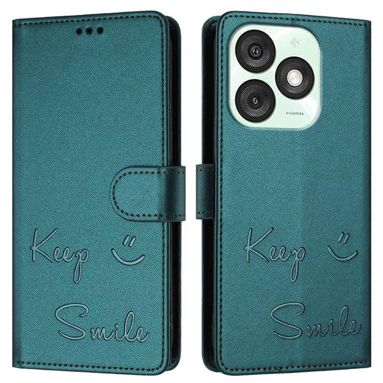 For itel A50 Smile Embossing RFID Leather Phone Case