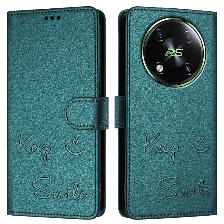 For itel RS4 S666LN Smile Embossing RFID Leather Phone Case