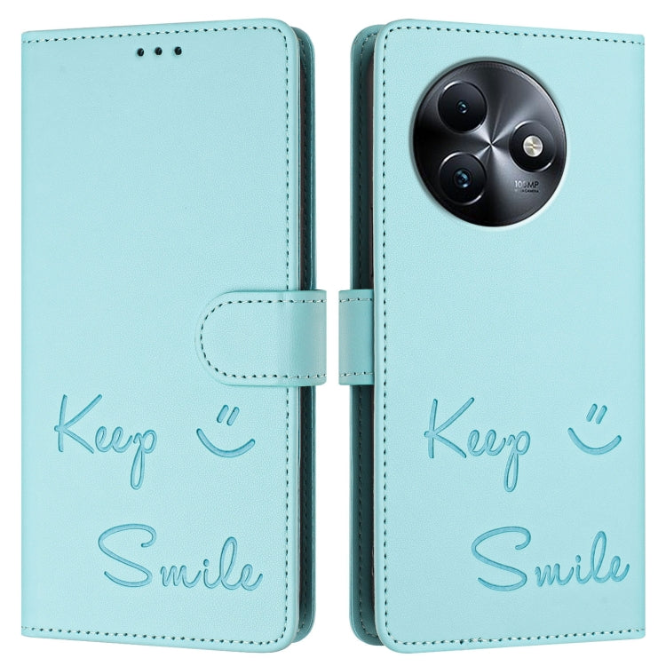 For itel S24 Smile Embossing RFID Leather Phone Case