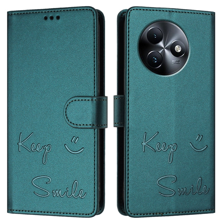 For itel S24 Smile Embossing RFID Leather Phone Case